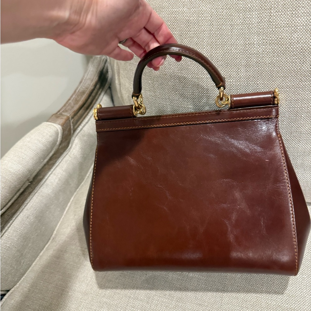 Dolce & Gabbana Brown Leather Satchel - Picture 6 of 10